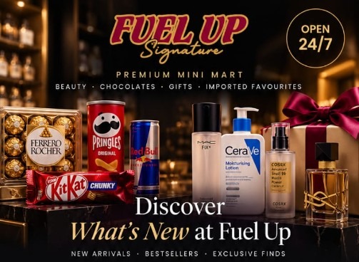 Fuel Up Signature — premium mini mart, open 24/7. Discover what's new.